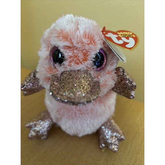 Ty Silk Beanie Boos Pink Silver Glitter Platypus 8” Plush Stuffed Animal Toy NWT - Picture 7 of 9
